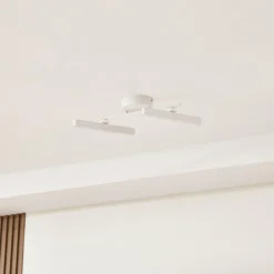 Lindby spot LED Eldrin, blanc, à 2 lampes, réglette lumineuse LED| Plafonniers Led|Plafonniers