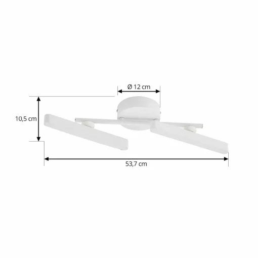 Lindby spot LED Eldrin, blanc, à 2 lampes, réglette lumineuse LED| Plafonniers Led|Plafonniers