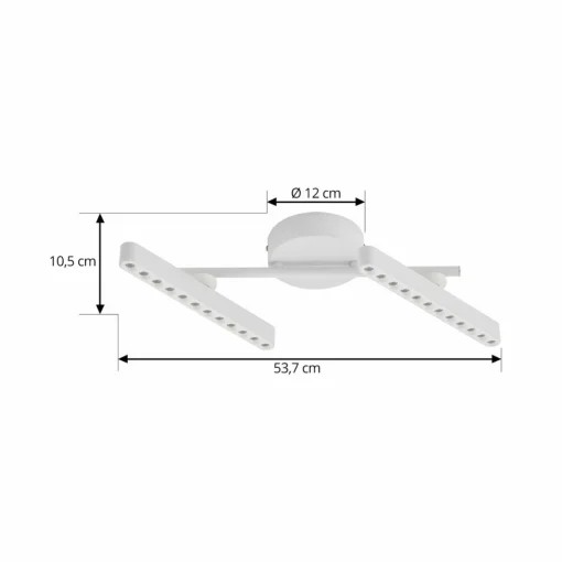 Lindby spot LED Eldrin, blanc, à 2 lampes, points lumineux| Plafonniers Led|Plafonniers