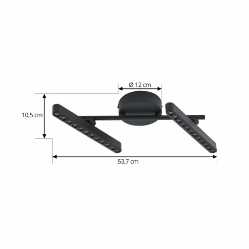 Lindby spot LED Eldrin, noir, à 2 lampes, points lumineux| Spots Et Projecteurs Led|Spots