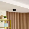 Lindby spot LED Nivoria, 11 x 6,5cm, noir sable, aluminium| Plafonniers Led|Plafonniers