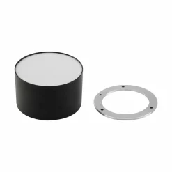 Lindby spot LED Nivoria, 11 x 6,5cm, noir sable, aluminium| Plafonniers Led|Plafonniers