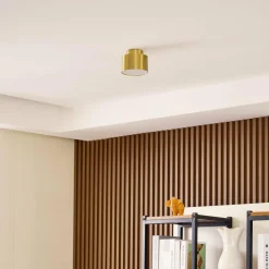 Lindby spot LED Nivoria, 11 x 8,8 cm, doré, alu| Spots Et Projecteurs Led|Spots