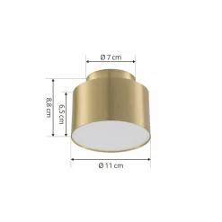 Lindby spot LED Nivoria, 11 x 8,8 cm, doré, alu| Spots Et Projecteurs Led|Spots