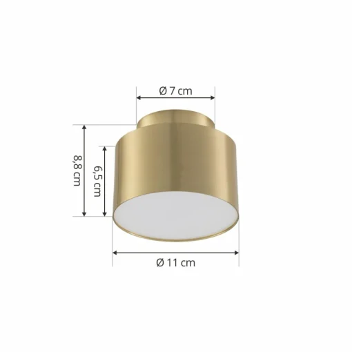 Lindby spot LED Nivoria, 11 x 8,8 cm, doré, alu| Spots Et Projecteurs Led|Spots