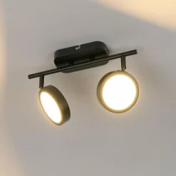 Lindby spot Neros, noir, à 2 lampes, 31,5 cm, CCT, fer| Spots Et Projecteurs Led|Spots