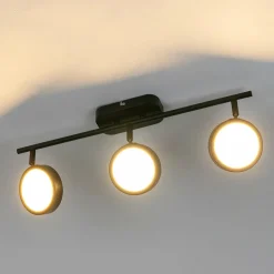 Lindby spot Neros, noir, 3 lampes, 55 cm, CCT, fer| Spots Et Projecteurs Led|Spots