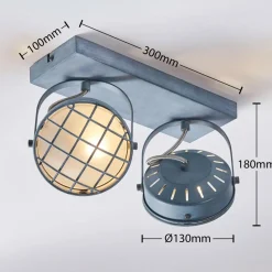 Lindby spot Tamin, gris, à 2 lampes, verre, G9| Spots Et Projecteurs Led|Spots