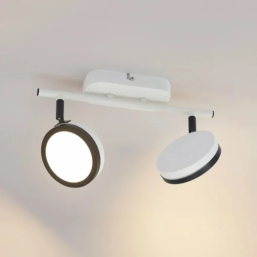 Lindby spot Vesim, blanc, à 2 lampes, 31,5 cm de long, fer| Spots Et Projecteurs Led|Spots