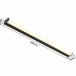 Lindby Ulisan lampe salle bain LED ronde 88,8 cm| Appliques Murales Led|Appliques Murales