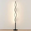 Lindby Welina lampadaire LED, torsadé, noir| Lampadaires Led|Lampadaires