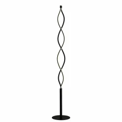Lindby Welina lampadaire LED, torsadé, noir| Lampadaires Led|Lampadaires