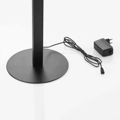 Lindby Welina lampadaire LED, torsadé, noir| Lampadaires Led|Lampadaires