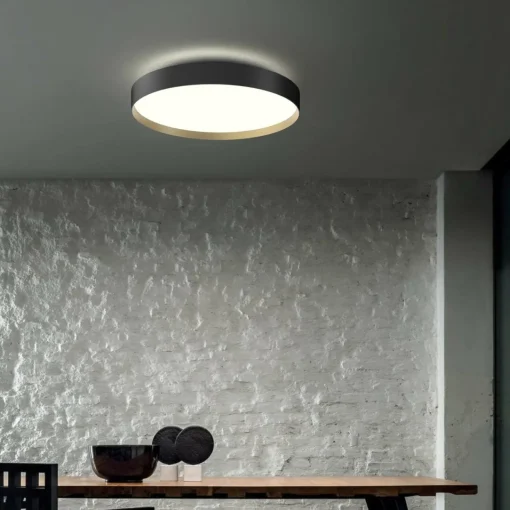 LOOM DESIGN Plafonnier LED Lucia noir/doré Ø 60 cm| Plafonniers Led|Plafonniers