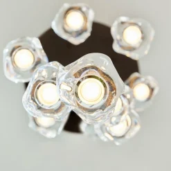 LOOM DESIGN Suspension LED Ice Ball, chrome/clair à 10 lampes| Suspensions Led|Suspensions