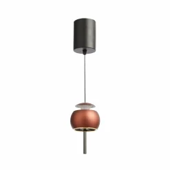 LOOM DESIGN Suspension LED Parachute, marron, Ø 9,6 cm, aluminium| Suspensions Led|Suspensions