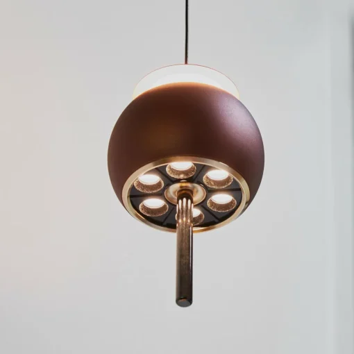 LOOM DESIGN Suspension LED Parachute, marron, Ø 9,6 cm, aluminium| Suspensions Led|Suspensions