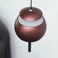 LOOM DESIGN Suspension LED Parachute, marron, Ø 9,6 cm, aluminium| Suspensions Led|Suspensions