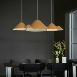 LOOM DESIGN Suspension LED Panorama, jaune/gris feutre 106 cm| Suspensions Led|Suspensions