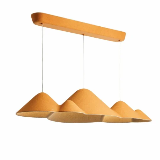 LOOM DESIGN Suspension LED Panorama, jaune/gris feutre 106 cm| Suspensions Led|Suspensions