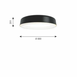 Louis Poulsen LP Grand plafond, Ø 88 cm noir| Plafonniers Led|Plafonniers
