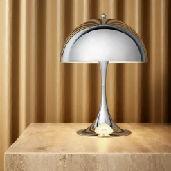 Louis Poulsen Panthella Mini, lampe LED chromé| Lampes À Poser Led|Lampes À Poser Et Lampes De Table
