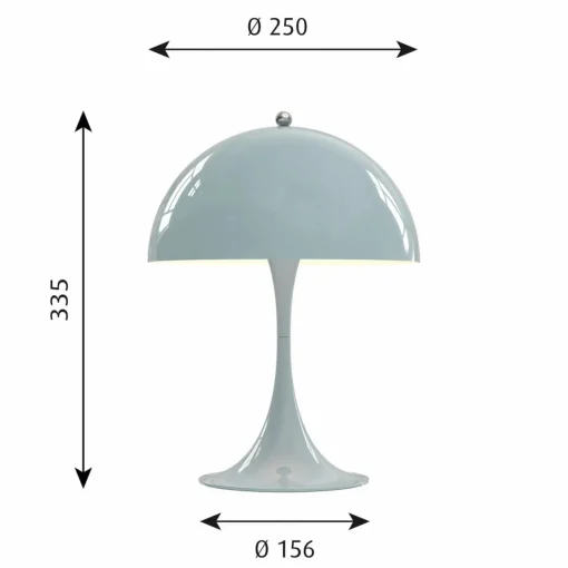 Louis Poulsen Panthella Mini, lampe LED bleue| Lampes À Poser Led|Lampes À Poser Et Lampes De Table