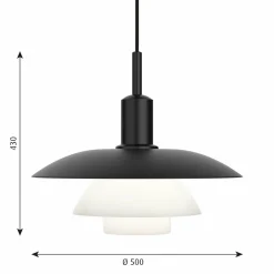Louis Poulsen PH 5/5 MainsDIM noir/blanc 3 000 K| Suspensions Led|Suspensions