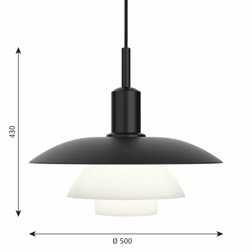 Louis Poulsen PH 5/5 MainsDIM noir/blanc 3 000 K| Suspensions Led|Suspensions