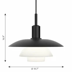 Louis Poulsen PH 5/5 noir/blanc, CCT, Bluetooth| Suspensions Led|Suspensions