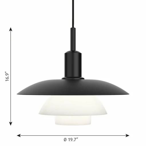 Louis Poulsen PH 5/5 noir/blanc, CCT, Bluetooth| Suspensions Led|Suspensions