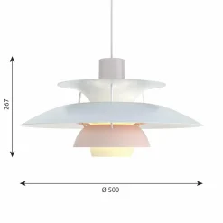 Louis Poulsen PH 5 Pastels gris/bleu/rosé| Suspensions Led|Suspensions