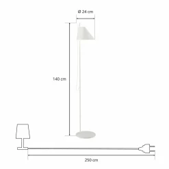 Louis Poulsen Yuh lampadaire design LED, blanc| Lampadaires Led|Lampadaires