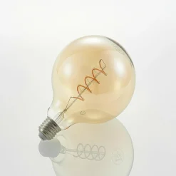 Lucande ampoule LED E27 G125 4 W 2 700 K dim ambre| Lampes Led À Intensité Variable|Ampoules Led