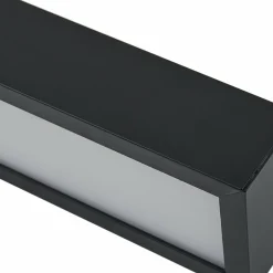 Lucande Applique murale LED pour salle de bain Zafira, noir, aluminium, 90| Appliques Murales Led|Appliques Murales