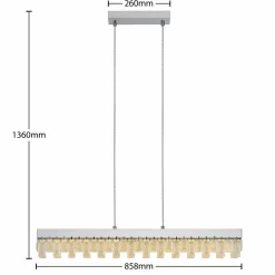 Lucande Bayano suspension LED à cristaux| Plafonniers Led|Plafonniers