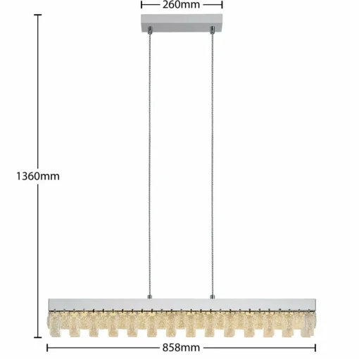 Lucande Bayano suspension LED à cristaux| Plafonniers Led|Plafonniers
