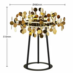 Lucande Glimmo lampe à poser LED, noire, laiton| Lampes À Poser Led|Lampes À Poser Et Lampes De Table