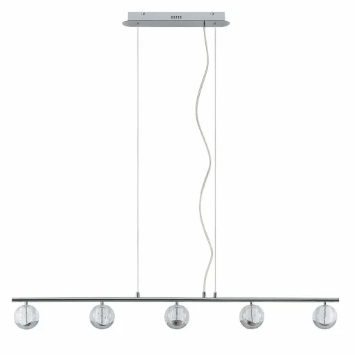 Lucande Kilio suspension LED, à 5 lampes, chromée| Suspensions Led|Suspensions