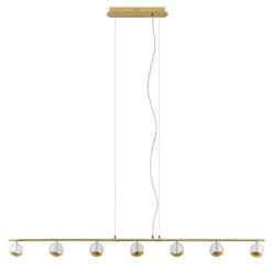 Lucande Kilio suspension LED, à 7 lampes, dorée| Suspensions Led|Suspensions
