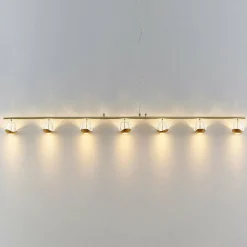 Lucande Kilio suspension LED, à 7 lampes, dorée| Suspensions Led|Suspensions