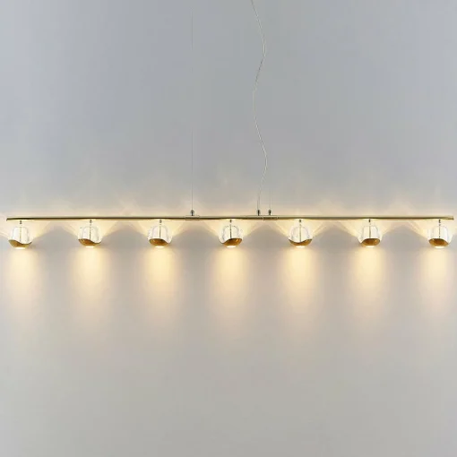 Lucande Kilio suspension LED, à 7 lampes, dorée| Suspensions Led|Suspensions