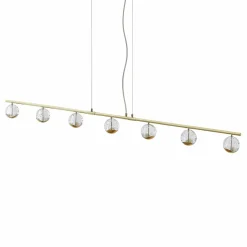 Lucande Kilio suspension LED, à 7 lampes, dorée| Suspensions Led|Suspensions