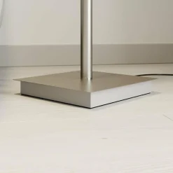 Lucande lampadaire à éclairage indirect Parthena, nickel| Lampadaires Led|Lampadaires