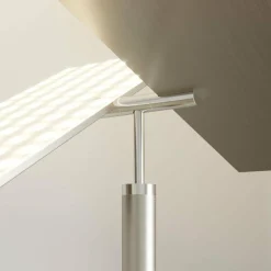 Lucande lampadaire à éclairage indirect Parthena, nickel| Lampadaires Led|Lampadaires