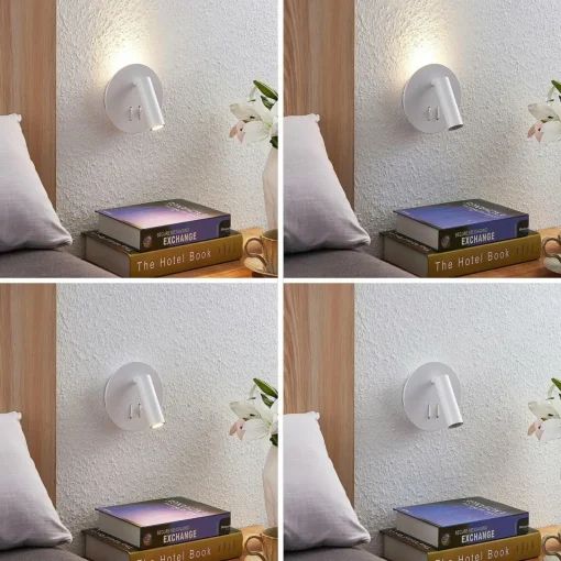 Lucande Magya Applique LED blanche ronde| Appliques Murales Led|Appliques Murales