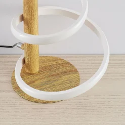Lucande Milora lampe à poser LED, chêne| Luminaires Led D'Intérieur