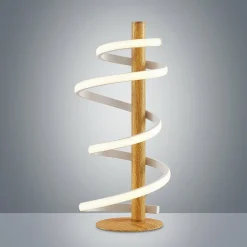 Lucande Milora lampe à poser LED, chêne| Luminaires Led D'Intérieur