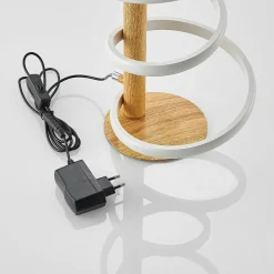 Lucande Milora lampe à poser LED, chêne| Luminaires Led D'Intérieur