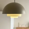 Lucande Nymara suspension LED, beige, aluminium, Ø 40 cm| Suspensions Led|Suspensions